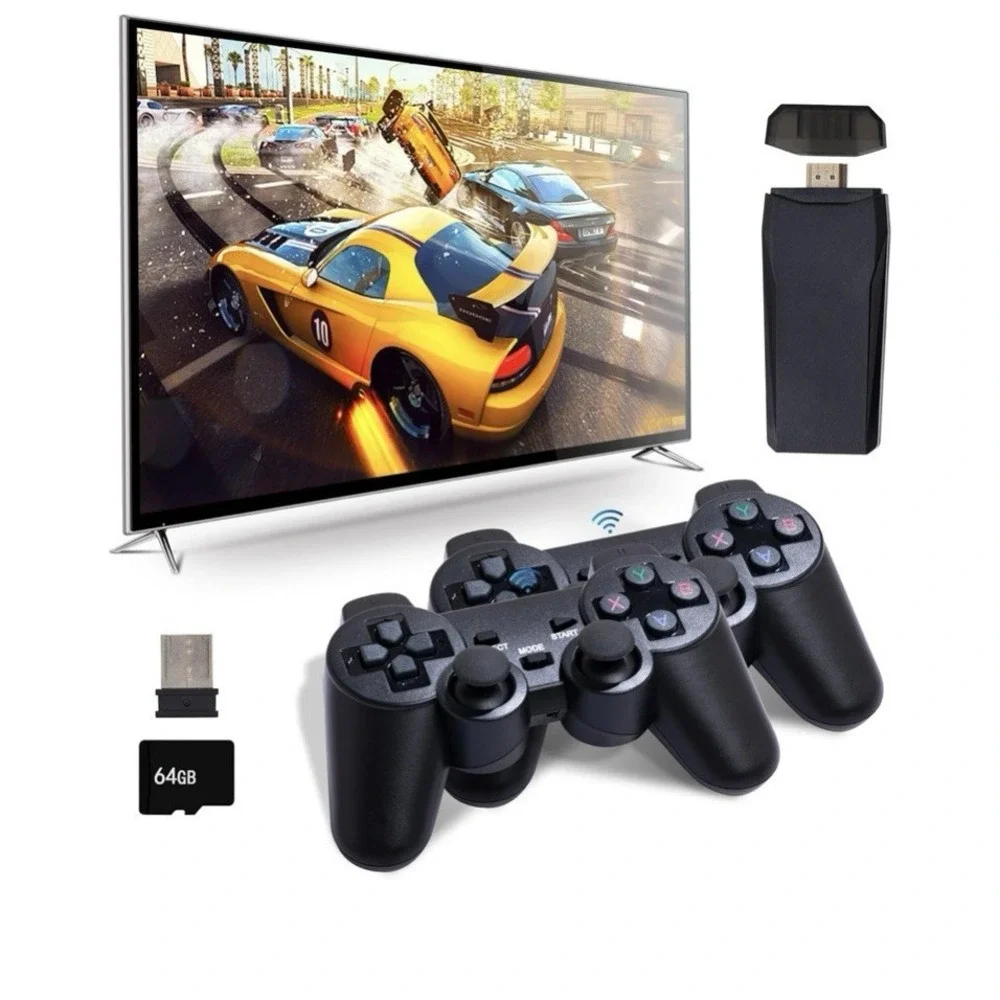 MSCFIT retro game console 2.4G wireless‎ controllers, game pad, arcade, Black